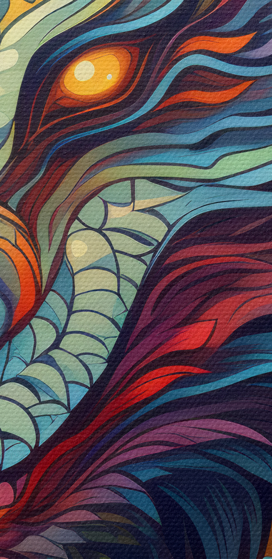 Arta colorată a unui dragon