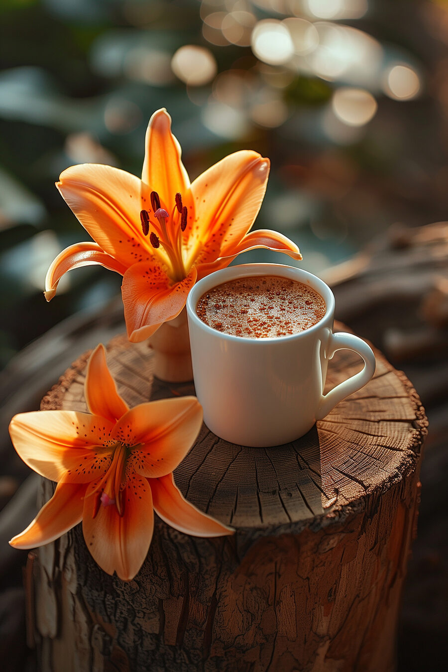Ceașcă de cafea și flori de portocale Ceașcă de cafea și flori de portocale