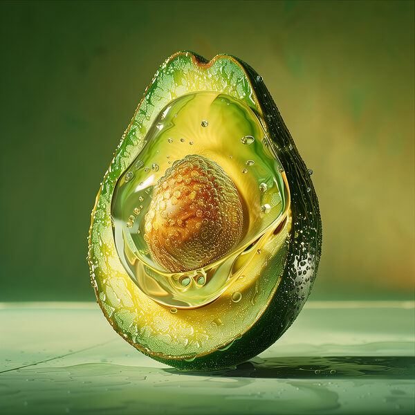 Avocado tăiat în jumătate Avocado tăiat în jumătate