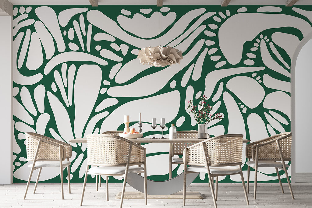 White and green pattern
