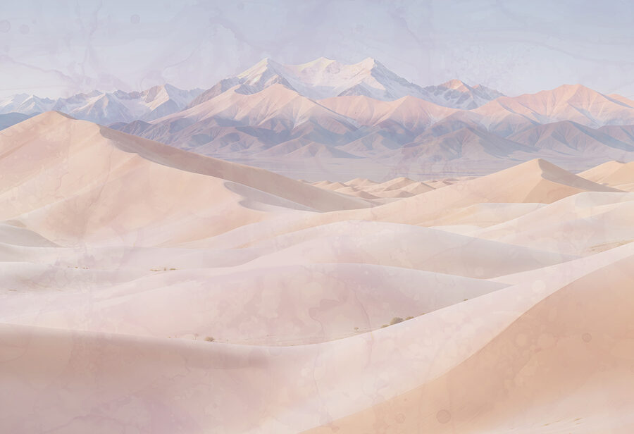 Dune de nisip cu munți în fundal Dune de nisip cu munți în fundal