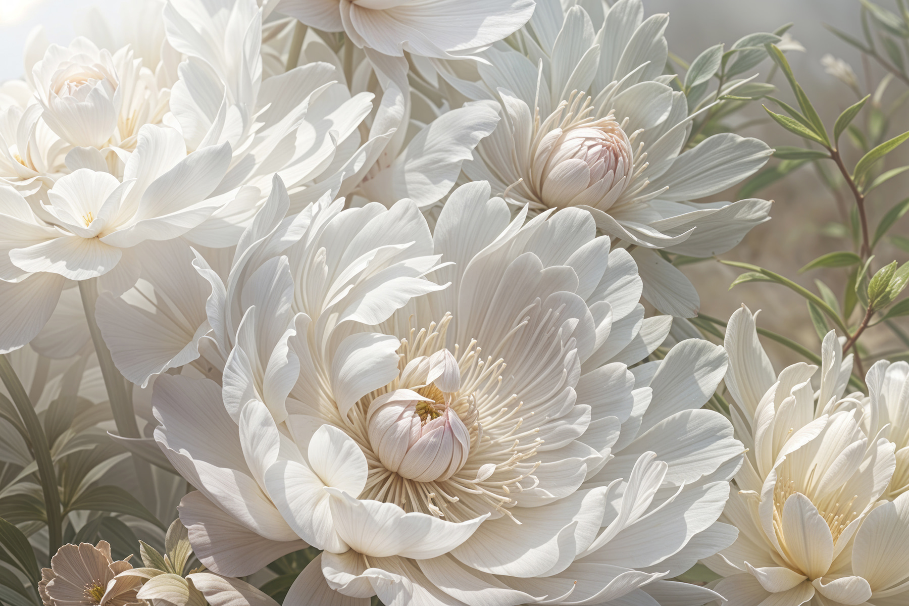 Close up of white flowers Close up of white flowers