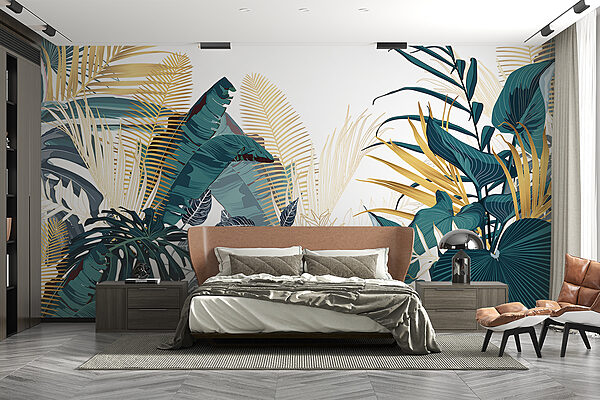 Group of tropical plants