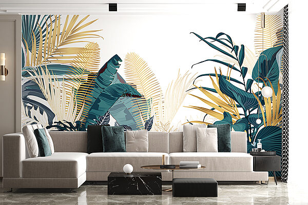 Group of tropical plants