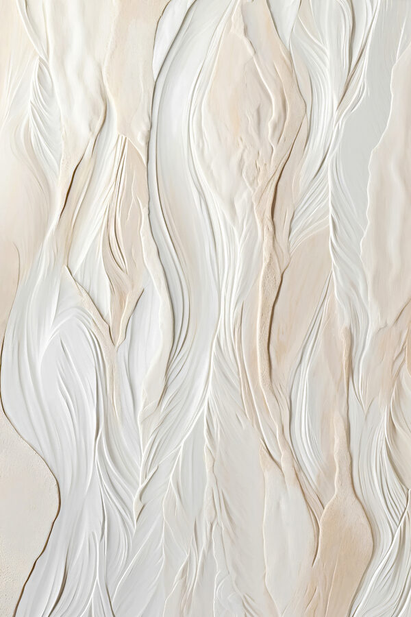 White wall with wavy lines