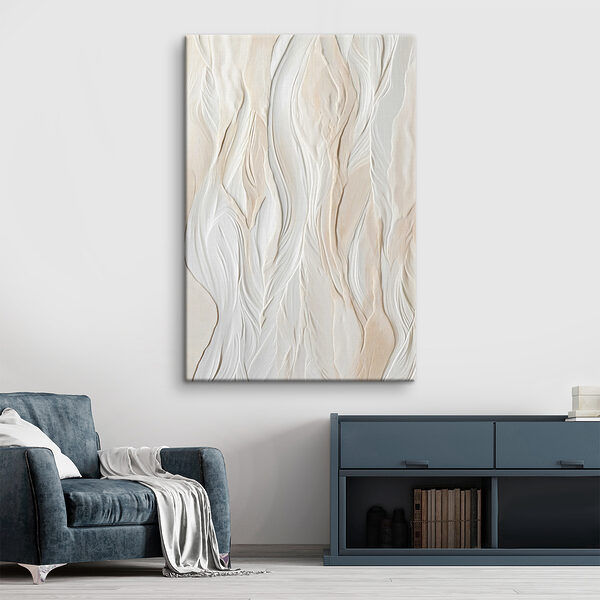 White wall with wavy lines