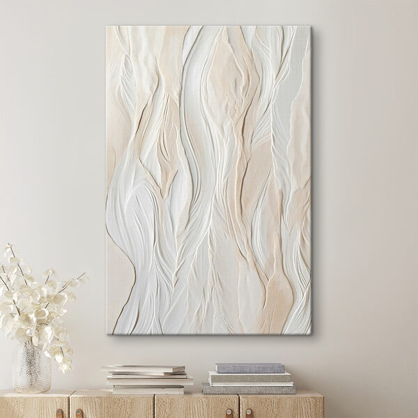 White wall with wavy lines