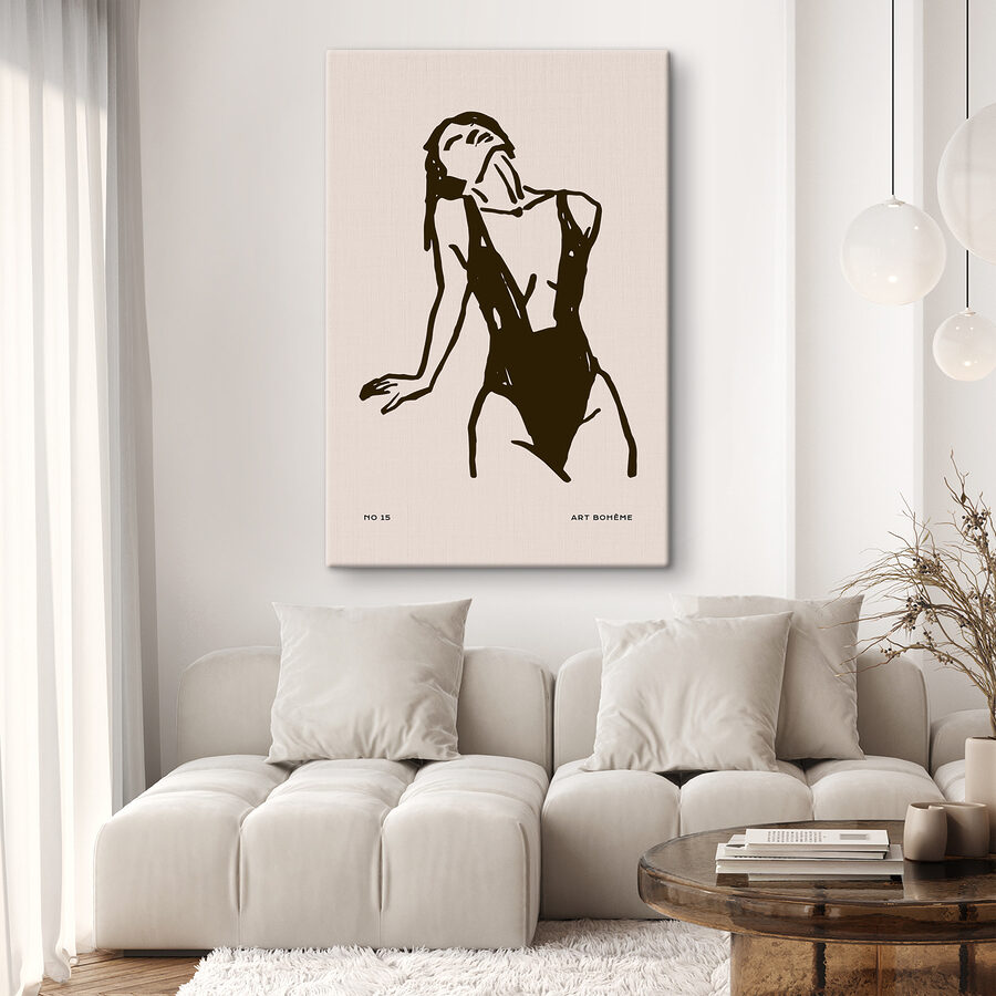 Desenul unei femei în costum de baie