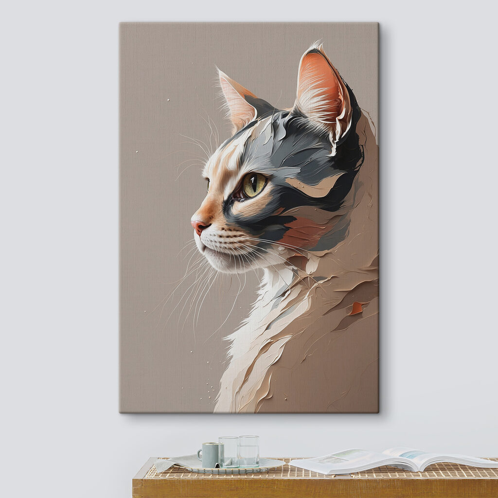 Cat with a cracked face Cat with a cracked face
