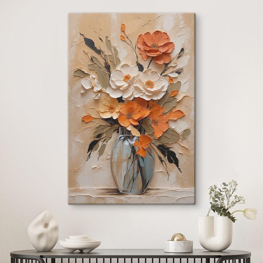 Pictura de flori într-o vază Pictura de flori într-o vază