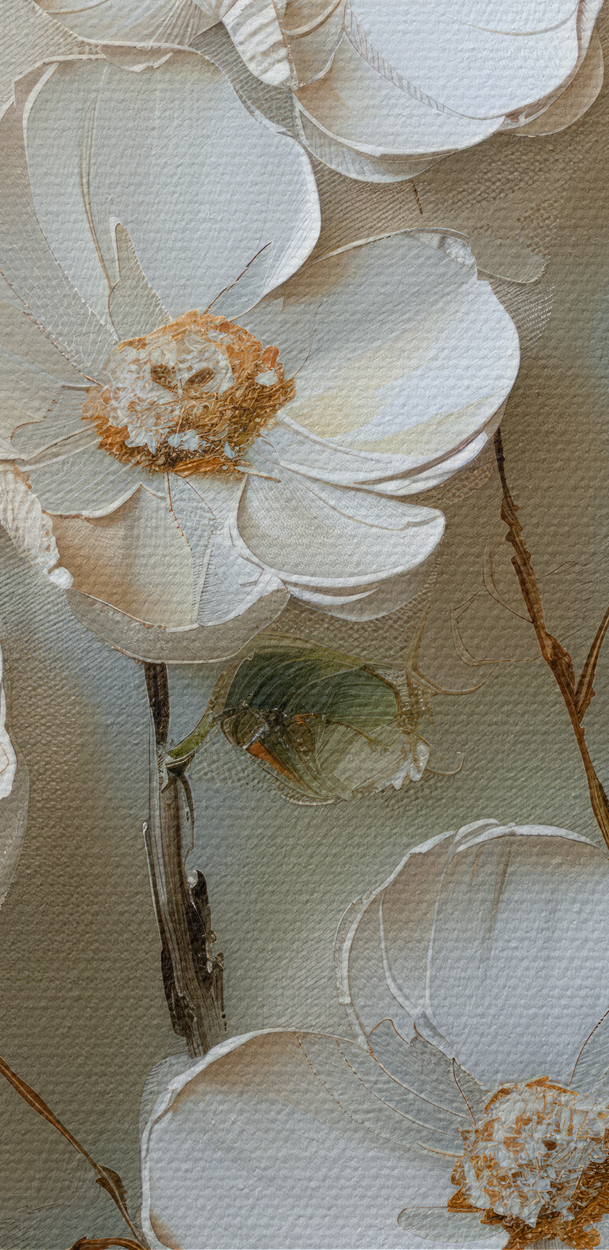 Pictura de flori albe