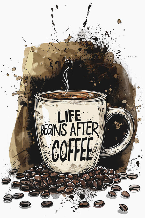 Cană de cafea cu un lichid aburit în ea Cană de cafea cu un lichid aburit în ea