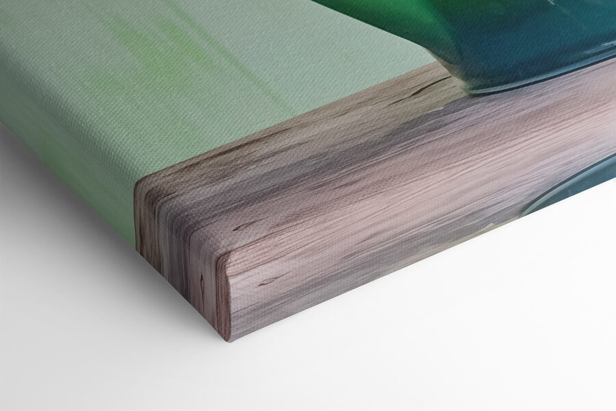Ceainic verde cu flori colorate