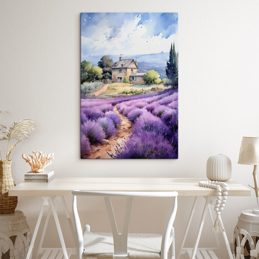 House in a field of lavender House in a field of lavender