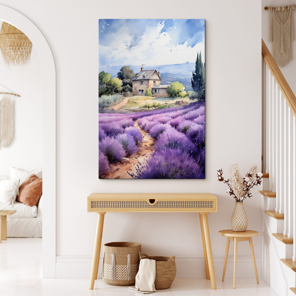 House in a field of lavender House in a field of lavender