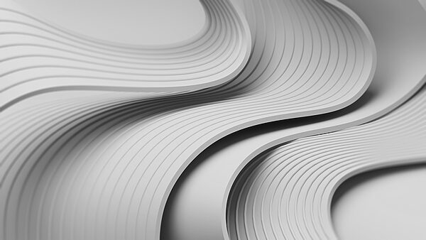 White and grey curved lines