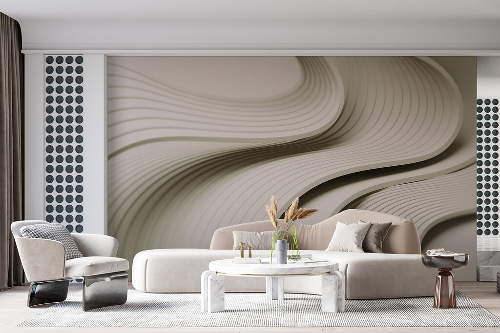 White and grey wavy lines
