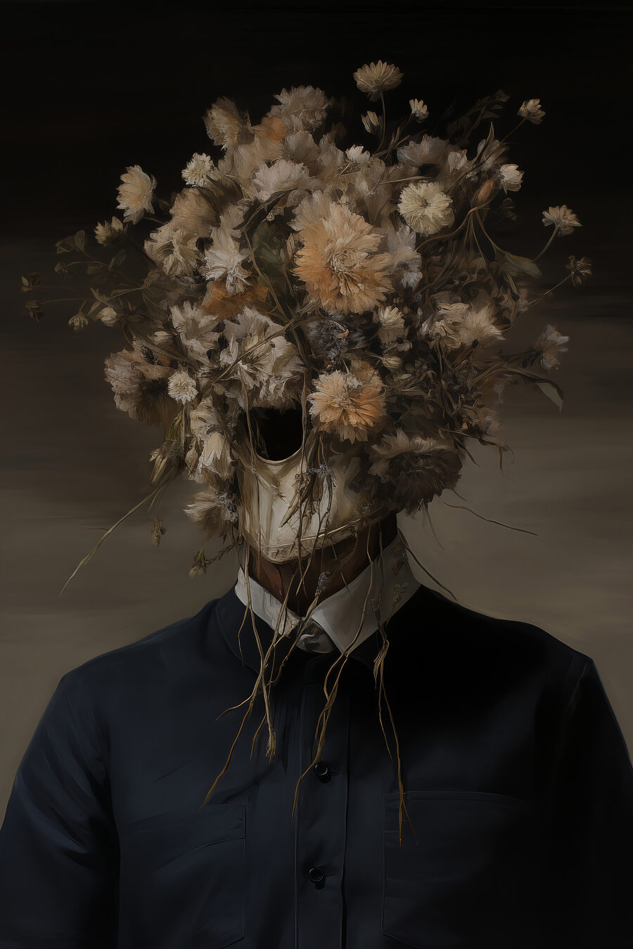 Person with flowers on their head Person with flowers on their head