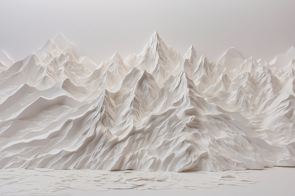 White mountain range with snow White mountain range with snow