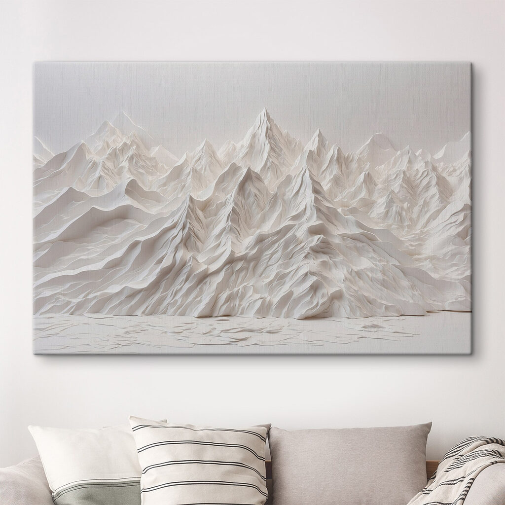 White mountain range with snow White mountain range with snow