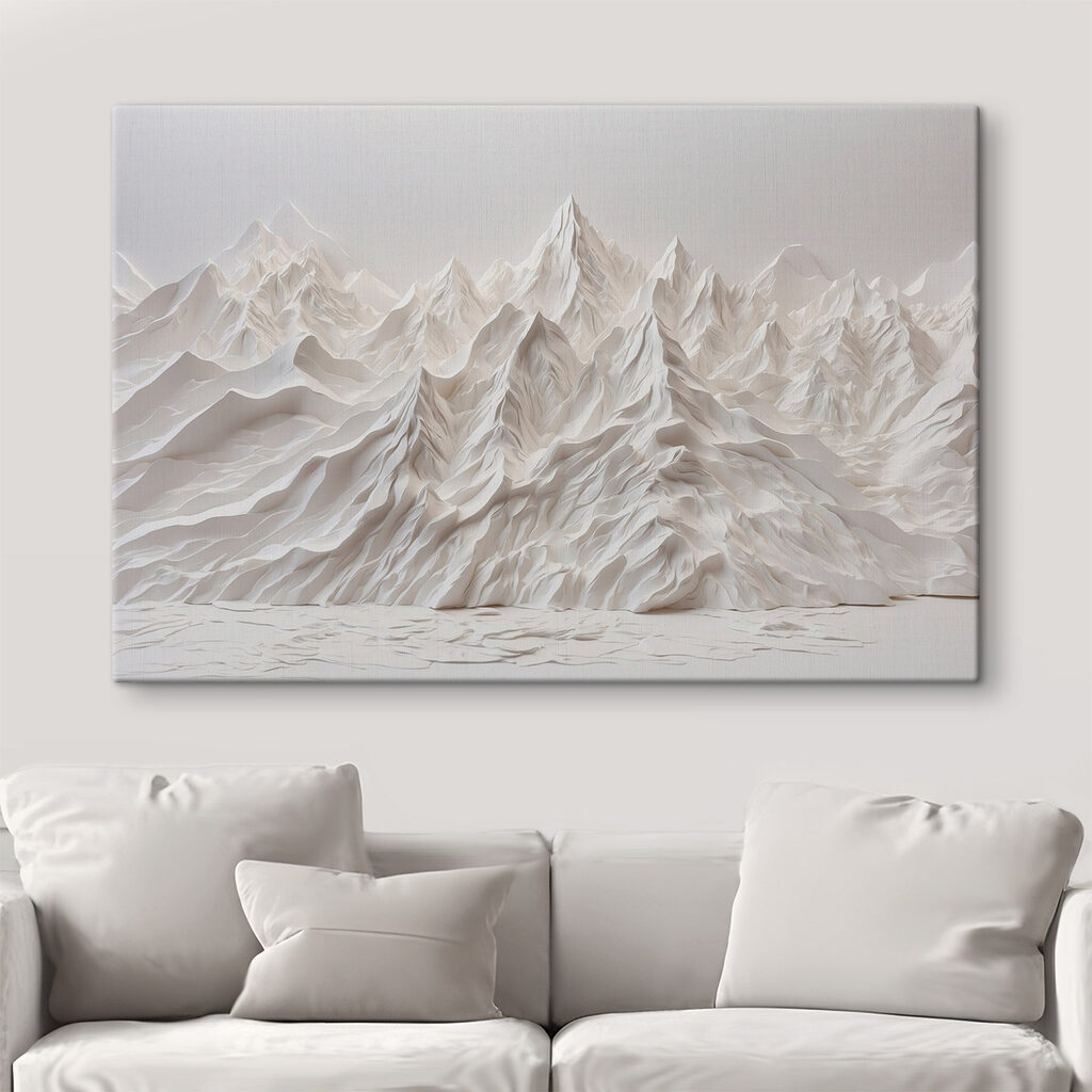 White mountain range with snow White mountain range with snow