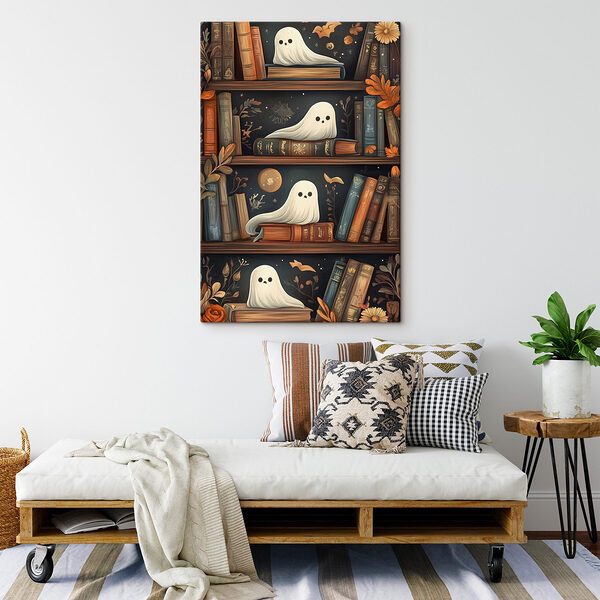 Bibliotecă plină de cărți cu fantome Bibliotecă plină de cărți cu fantome