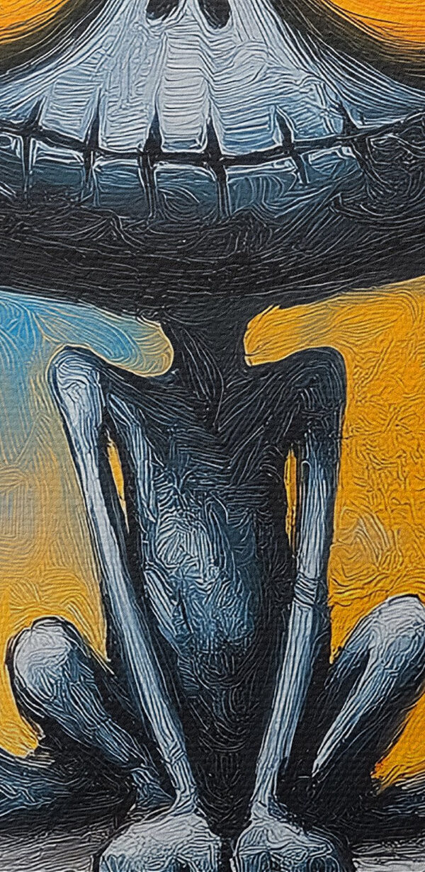 Personaj de desene animate care stă pe o margine Personaj de desene animate care stă pe o margine