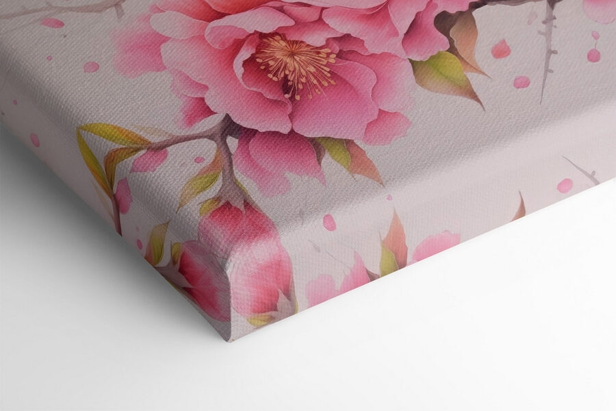 Pictura de flori roz