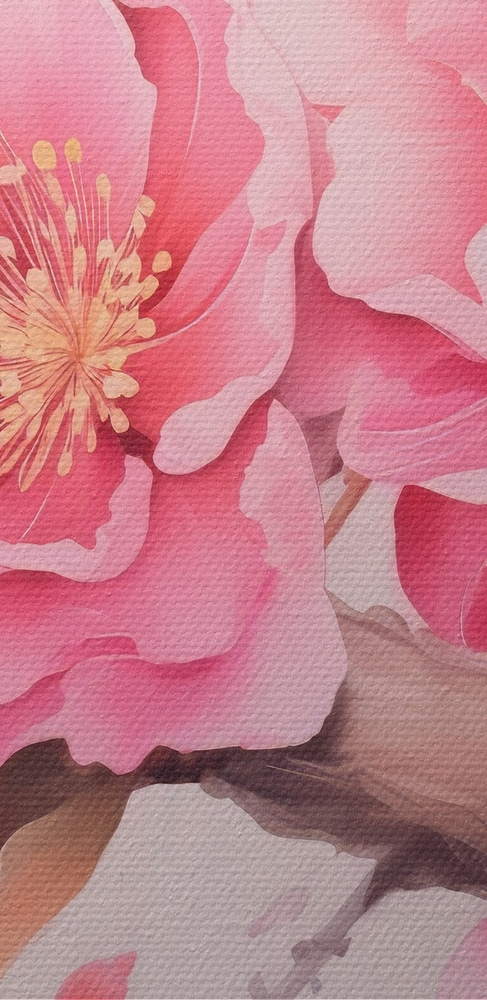 Pictura de flori roz