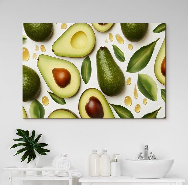Avocado și avocado cu frunze și picături de apă Avocado și avocado cu frunze și picături de apă