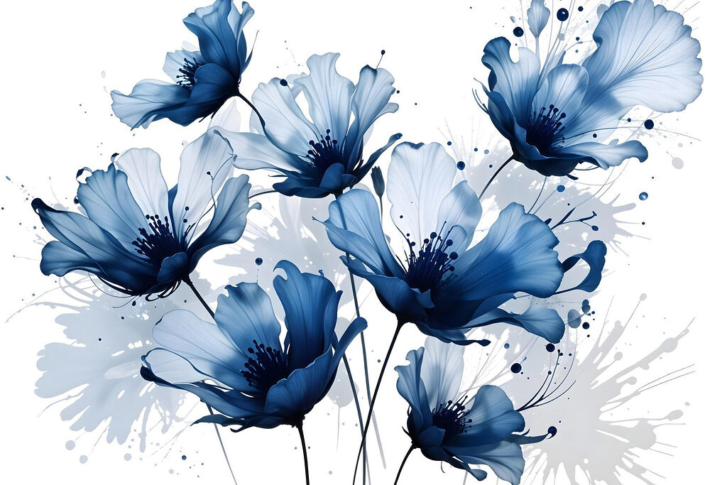 Group of blue flowers Group of blue flowers