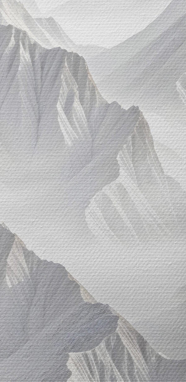 Snowy mountain range with clouds Snowy mountain range with clouds