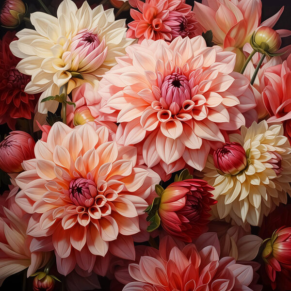 Grup de flori roz și albe Grup de flori roz și albe