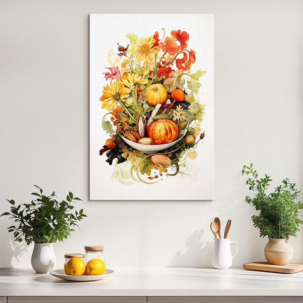 Pictura acuarelă de legume și flori Pictura acuarelă de legume și flori