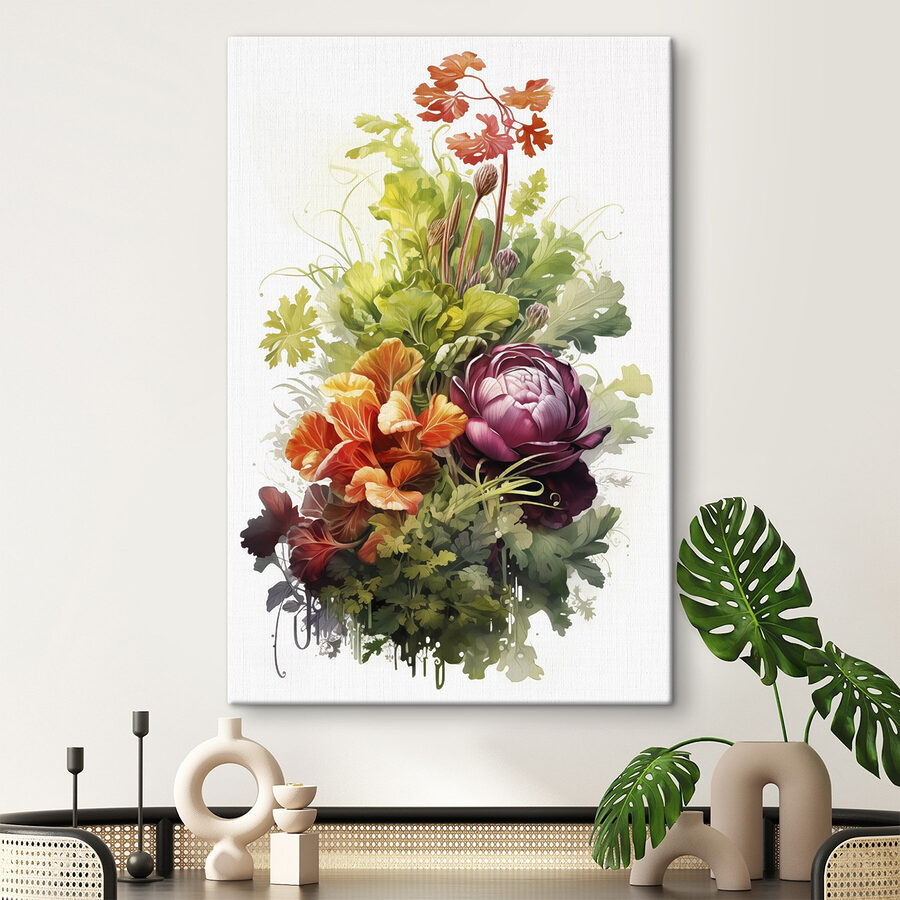 Buchet de flori și frunze