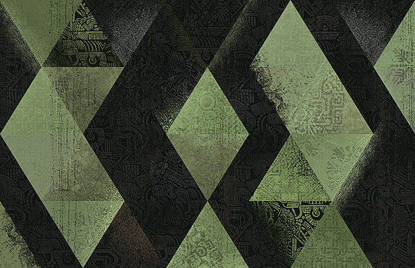 Model de diamant negru și verde Model de diamant negru și verde