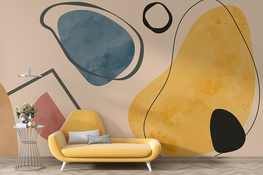 Colorful shapes and lines Colorful shapes and lines