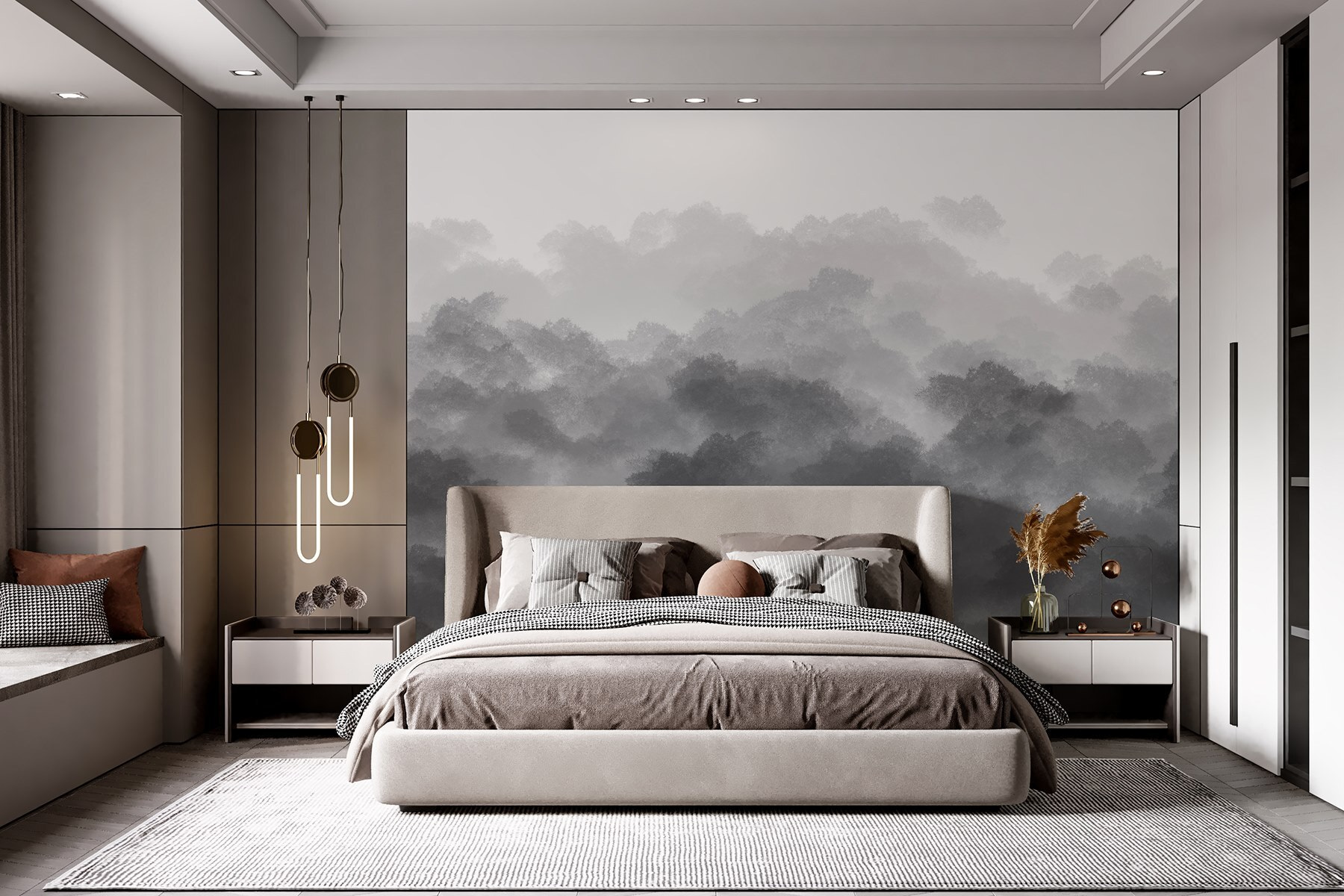 Black and white image of clouds