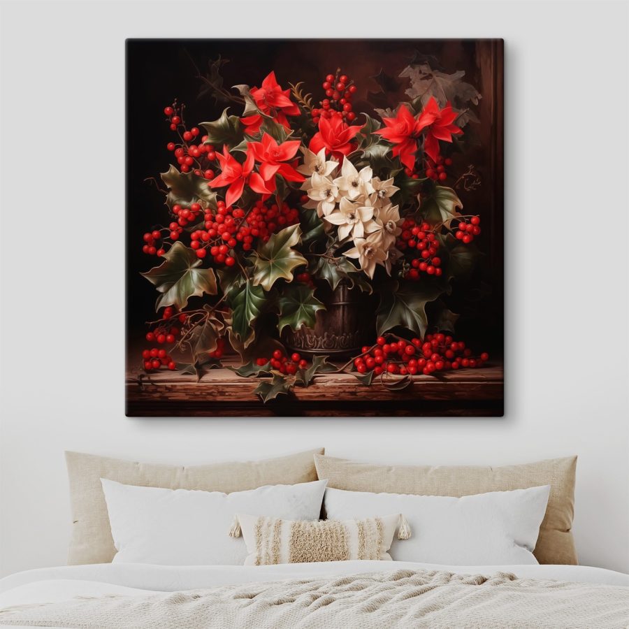 Pictura de flori și fructe de pădure Pictura de flori și fructe de pădure