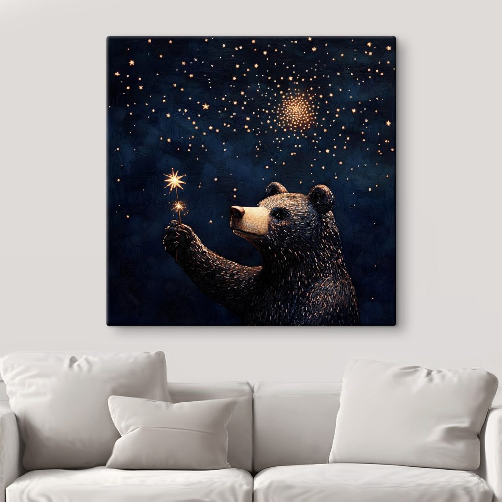Bear holding a sparkler Bear holding a sparkler