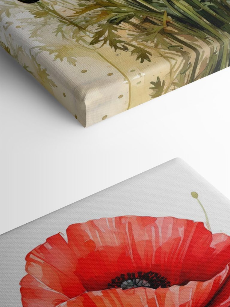 Painting of red flowers