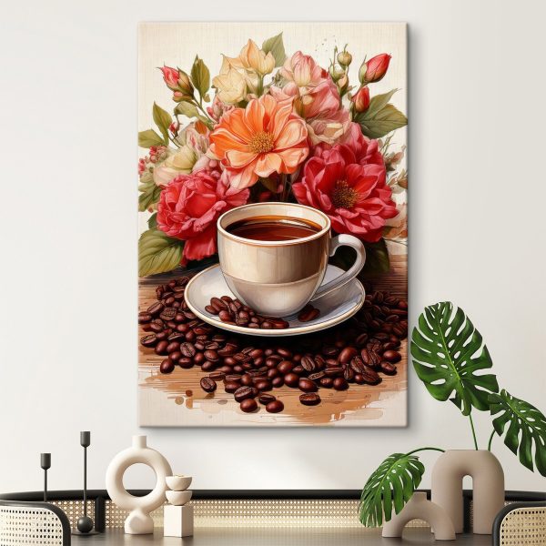 Ceașcă de cafea și flori Ceașcă de cafea și flori