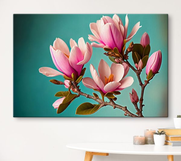 Magnoliile înfloresc pe cerul albastru Magnoliile înfloresc pe cerul albastru