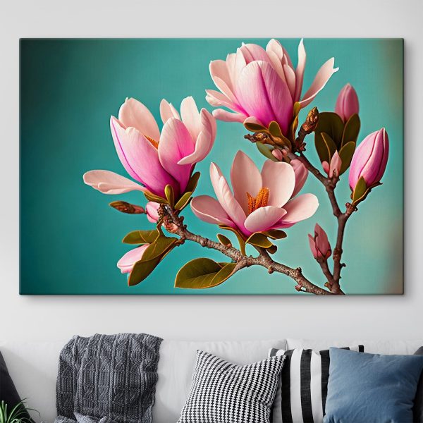 Magnoliile înfloresc pe cerul albastru Magnoliile înfloresc pe cerul albastru