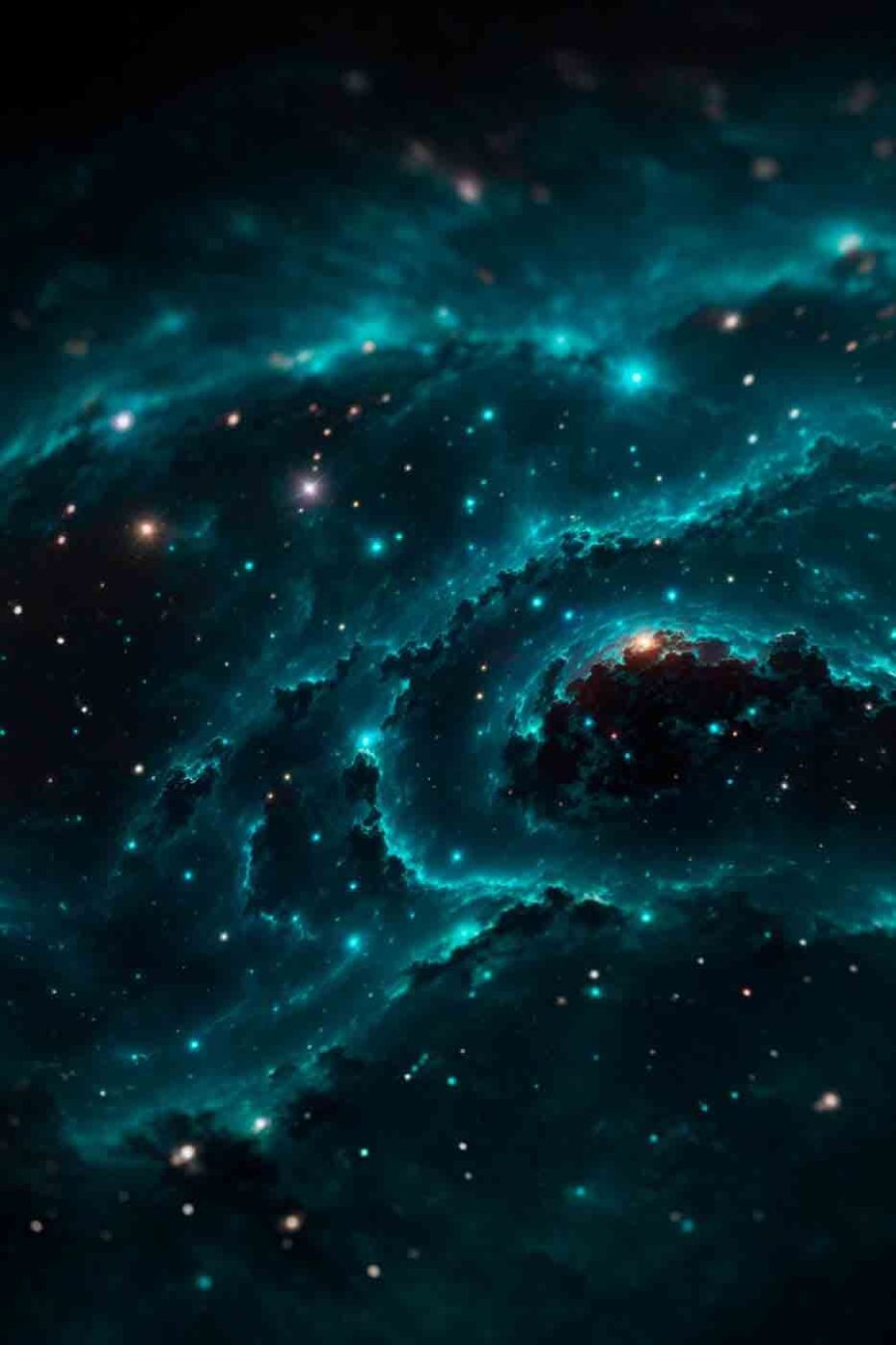 Galaxie în spațiu cu stele