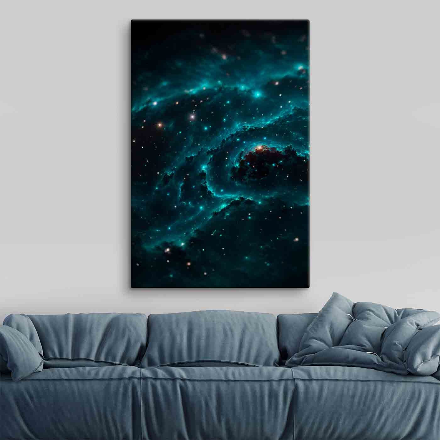 Galaxy in space with stars