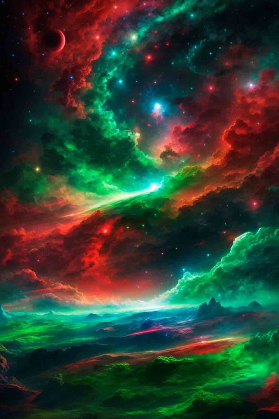 Tablouri Nori colorați și stele pe cer - imagine 4