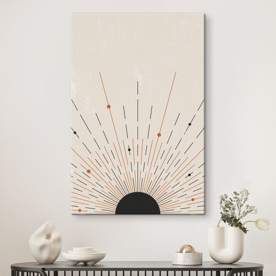 Sunburst cu linii și puncte Sunburst cu linii și puncte