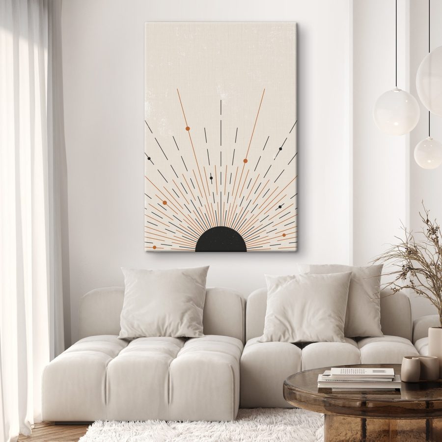 Sunburst cu linii și puncte Sunburst cu linii și puncte