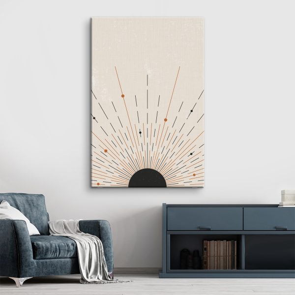 Sunburst cu linii și puncte Sunburst cu linii și puncte